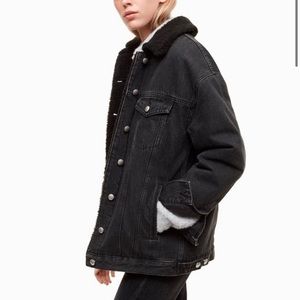 Aritzia Wilfred Free Hartnett Fleece Lined Jacket - Black